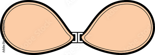 Foto NuBra, Adhesive Bras, Nipple Cover icon underwear illustrations.