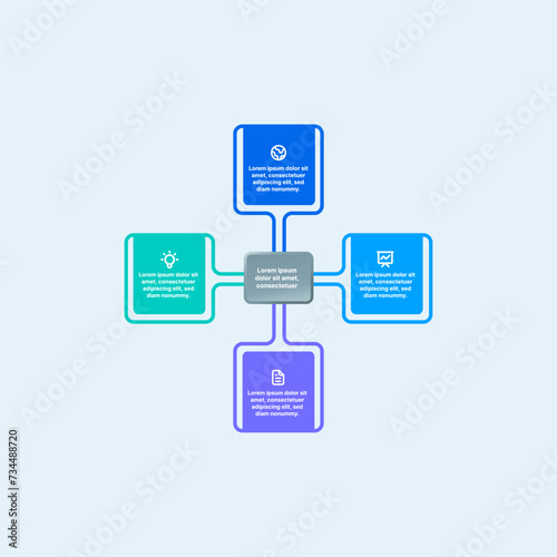 Marketing presentation vector illustration infographics stock