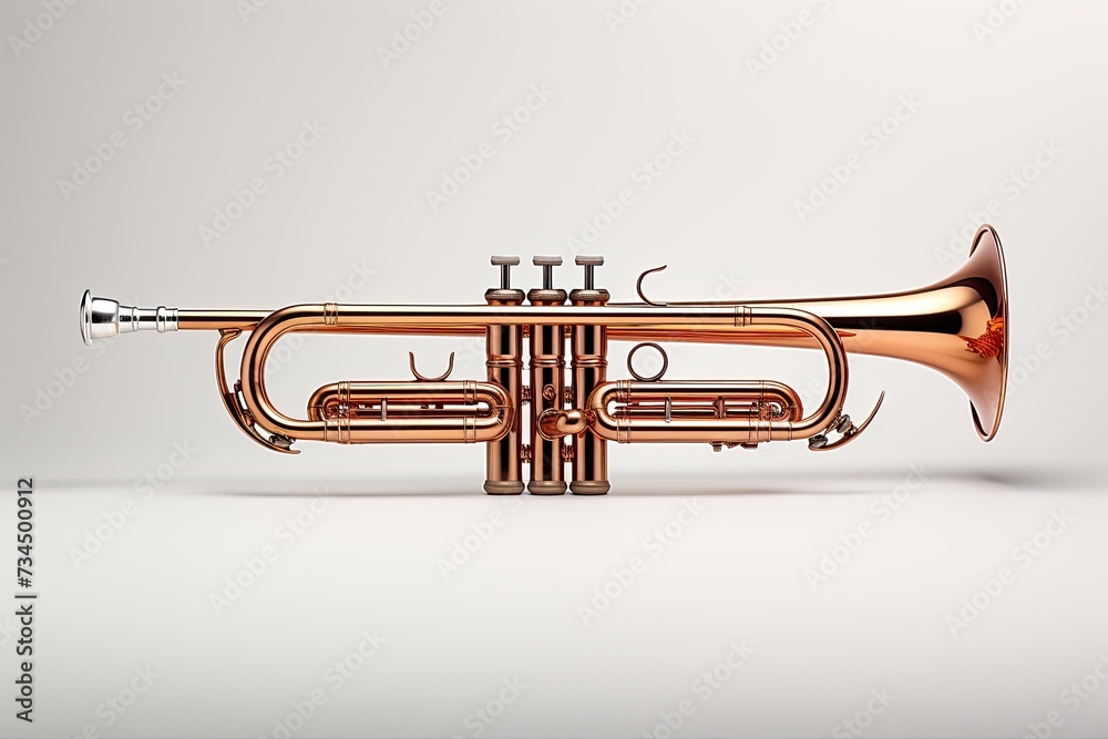 Obraz premium artistic outline of Trumpet: A powerful brass instrument, synonymous