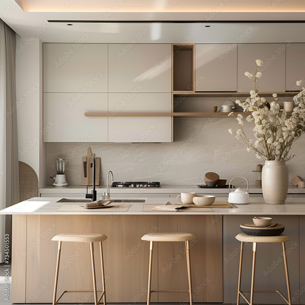 Fresh and neutral japandi kitchen Fresh and neutral japandi kitchen