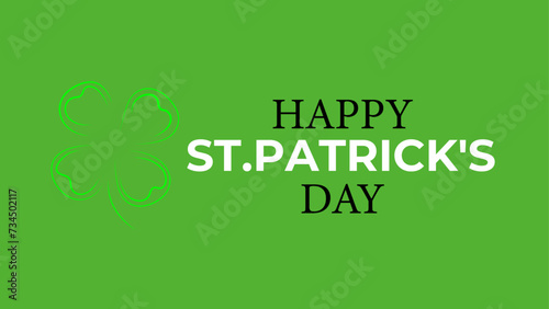 St.Patrick's Day Banner. clover leaves, big sale flyer. suit for banner, cover, poster, flyer, brochure, background, backdrop, website, landing page. Holiday concept. Vector Illustration