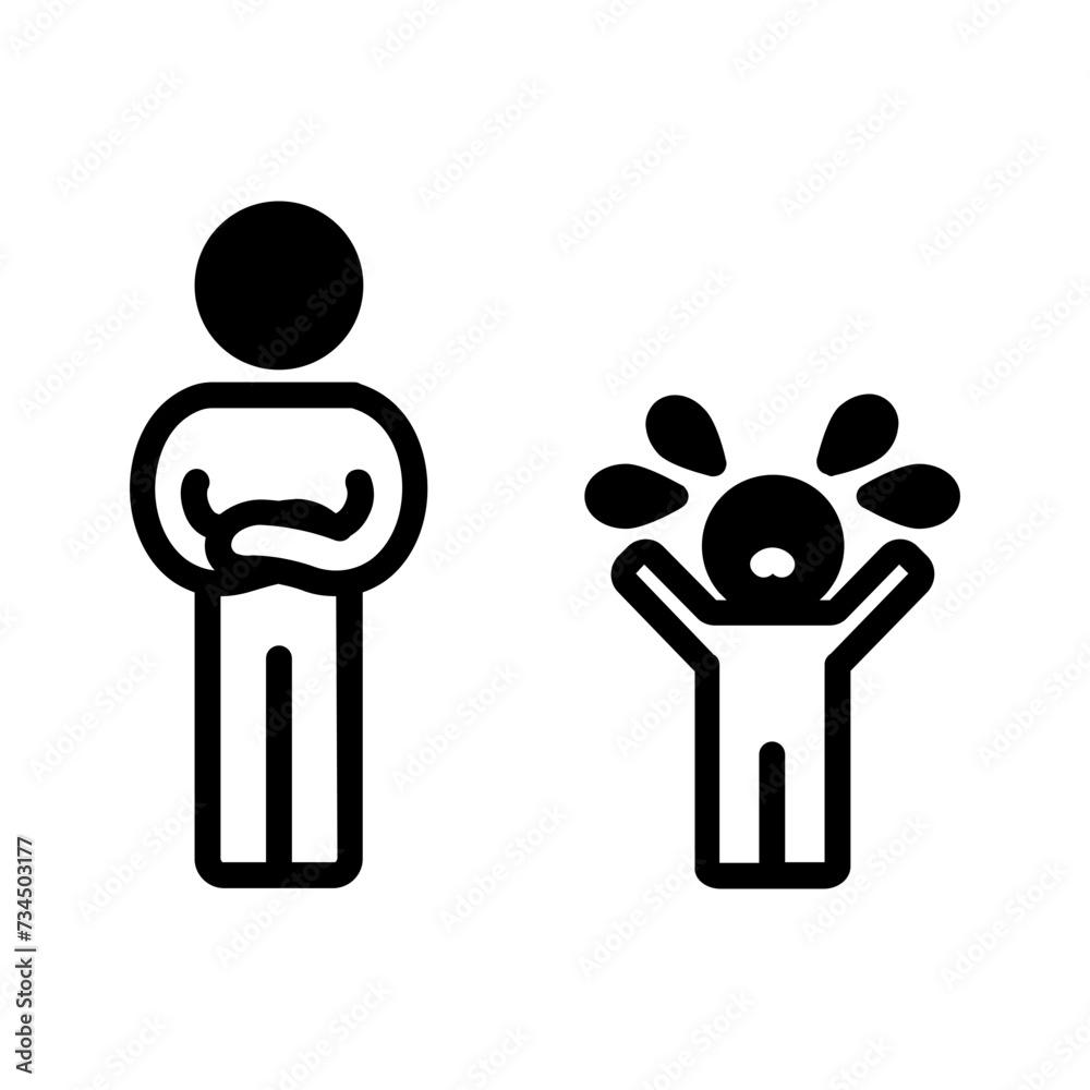 Vector solid black icon for Ignore Vector solid black icon for Ignore