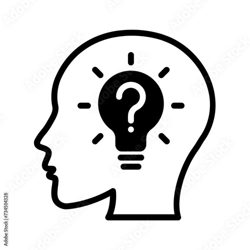Vector solid black icon for Reasoning