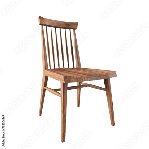 Wooden Chair PNG Cutout  Generative AI