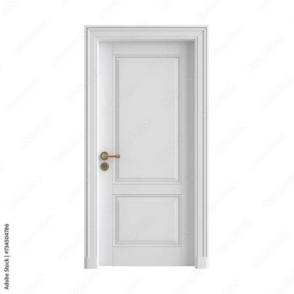 Elegant White Panel Door in a Clean Interior Elegant White Panel Door in a Clean Interior