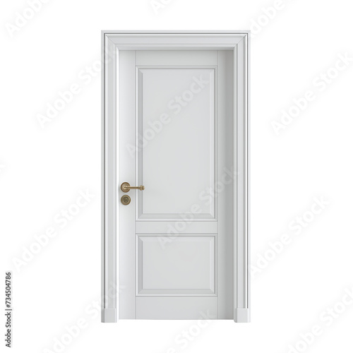 Elegant White Panel Door in a Clean Interior