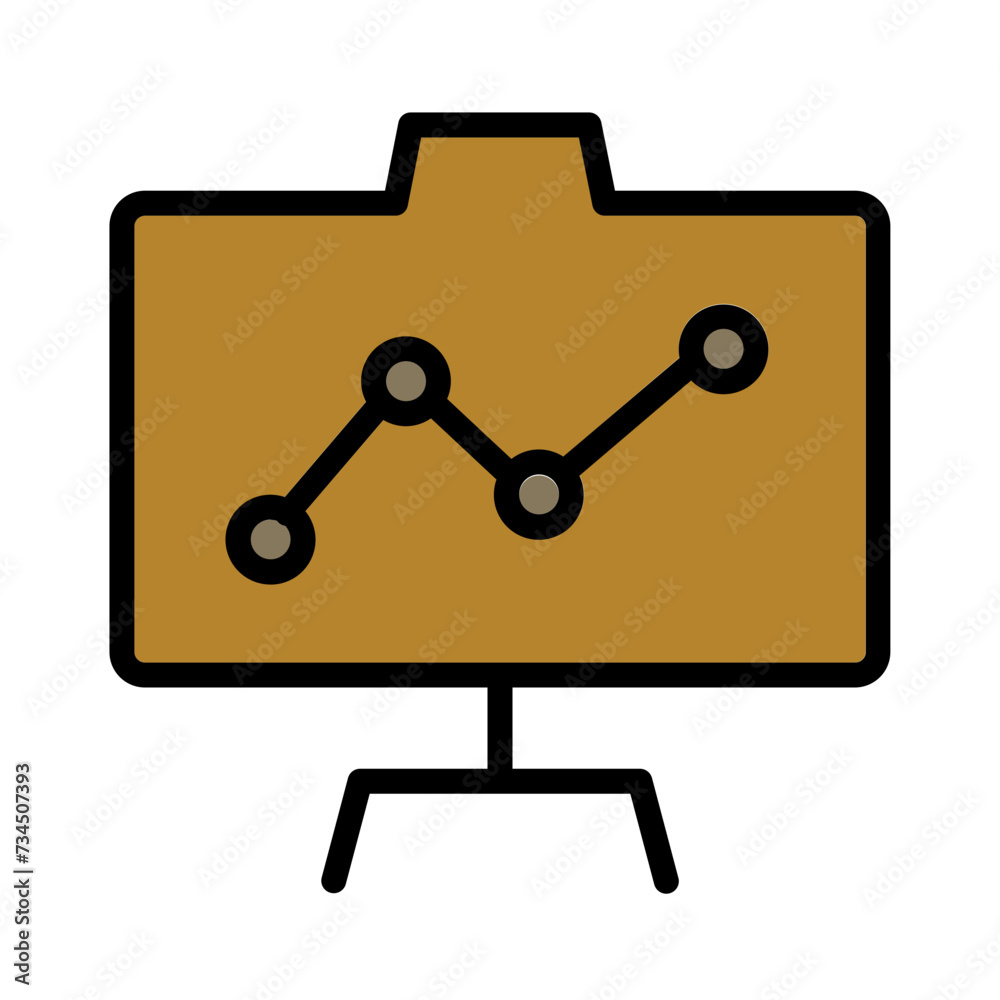 Board Data Graph Filled Outline Icon