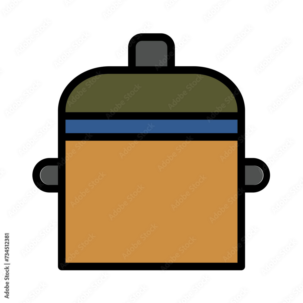 Pan Cooking Tool Filled Outline Icon Pan Cooking Tool Filled Outline Icon