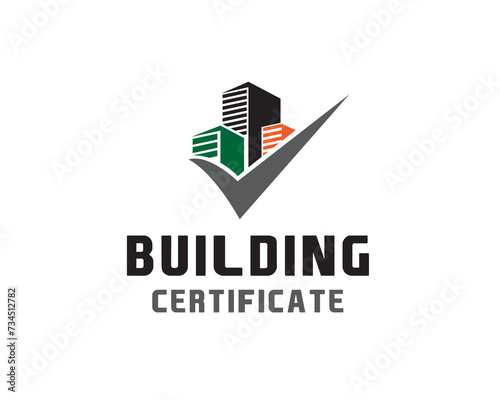building check solution choice mark logo icon symbol design template illustration inspiration