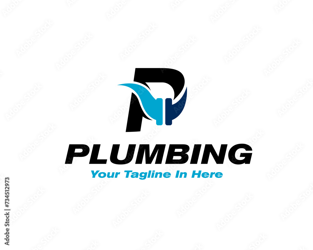 abstract initial p plumbing logo icon symbol design template illustration inspiration abstract initial p plumbing logo icon symbol design template illustration inspiration