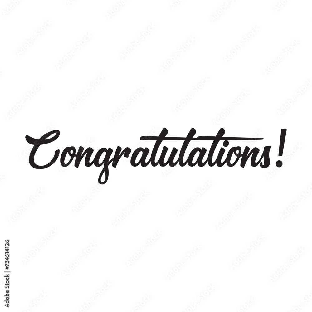 Congratulations lettering message with elegant golden frame. Congrats calligraphic quote. Hand drawn style calligraphy phrase. Congratulations lettering message with elegant golden frame. Congrats calligraphic quote. Hand drawn style calligraphy phrase.
