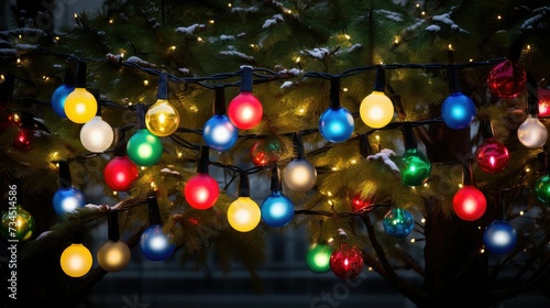 twinkling holiday lights string