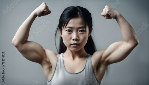 Chinese Girl Reveals Powerful Muscles photo