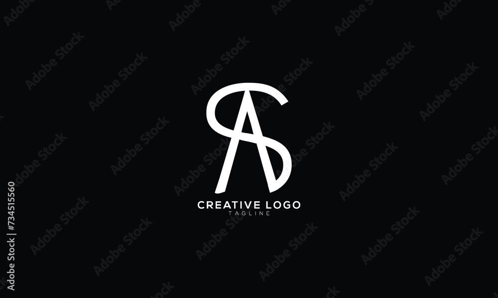 AS SA Abstract initial monogram letter alphabet logo design AS SA Abstract initial monogram letter alphabet logo design