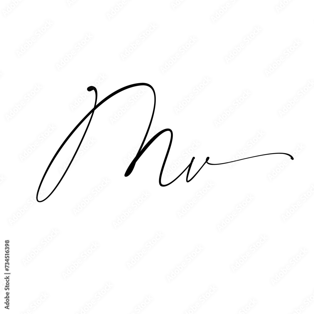 A hand-drawn signature logo design template A hand-drawn signature logo design template