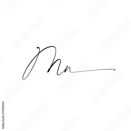 A hand-drawn signature logo design template	