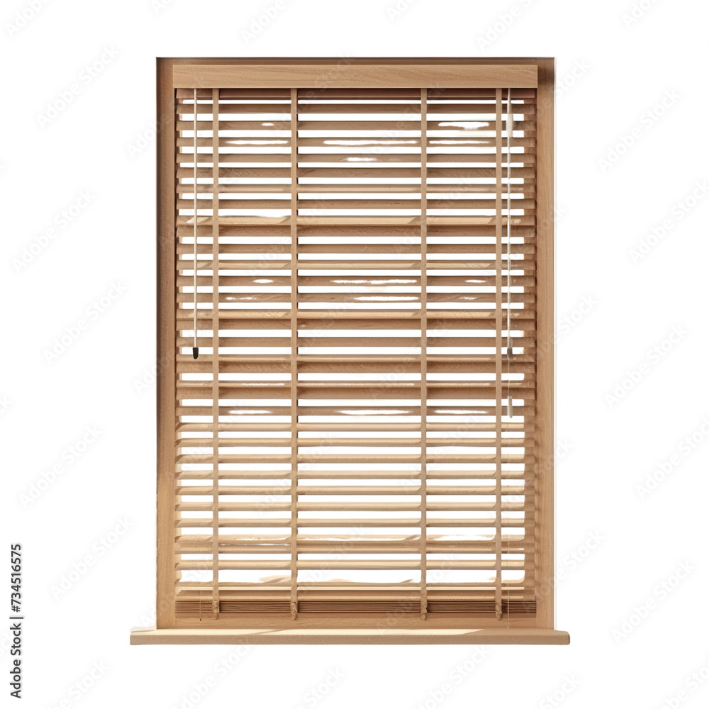 Wooden Window blinds PNG Cutout, Generative AI Wooden Window blinds PNG Cutout, Generative AI