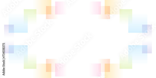 レインボーカラーの抽象的なフレーム