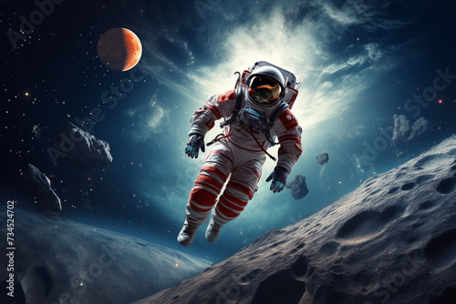 Wallpaper Mural Spaceman on sky  galaxy background Torontodigital.ca