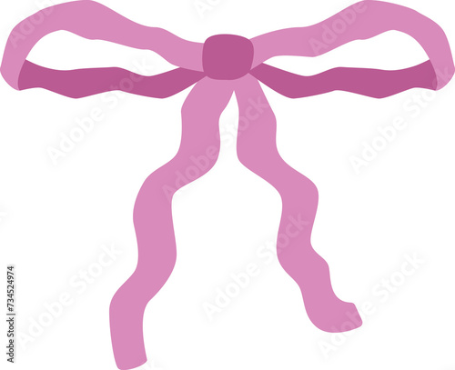 Pink Dainty Bow Illustration