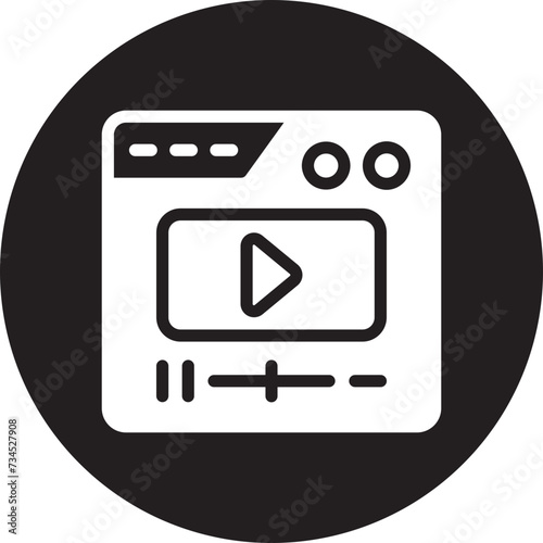 Free Download video marketing glyph icon - GFXLoad