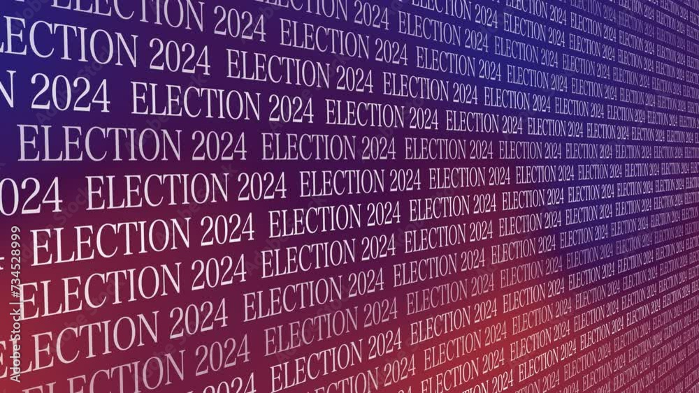 Election background design creative typography and symbol backdrop for 2024 presidential election voting Election background design creative typography and symbol backdrop for 2024 presidential election voting