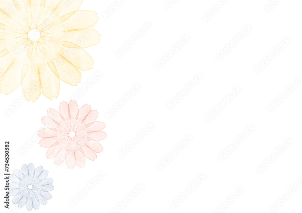和風の抽象的な水彩の花の背景イラスト 和風の抽象的な水彩の花の背景イラスト
