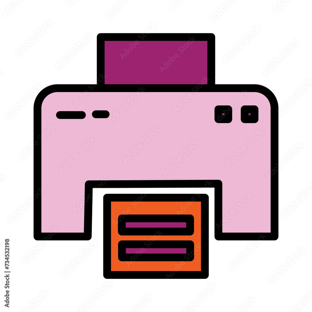 Document Office Print Filled Outline Icon Document Office Print Filled Outline Icon