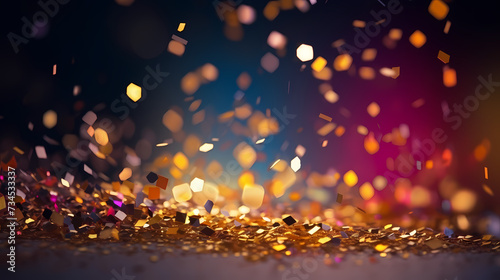 Sparkling confetti on background © jiejie