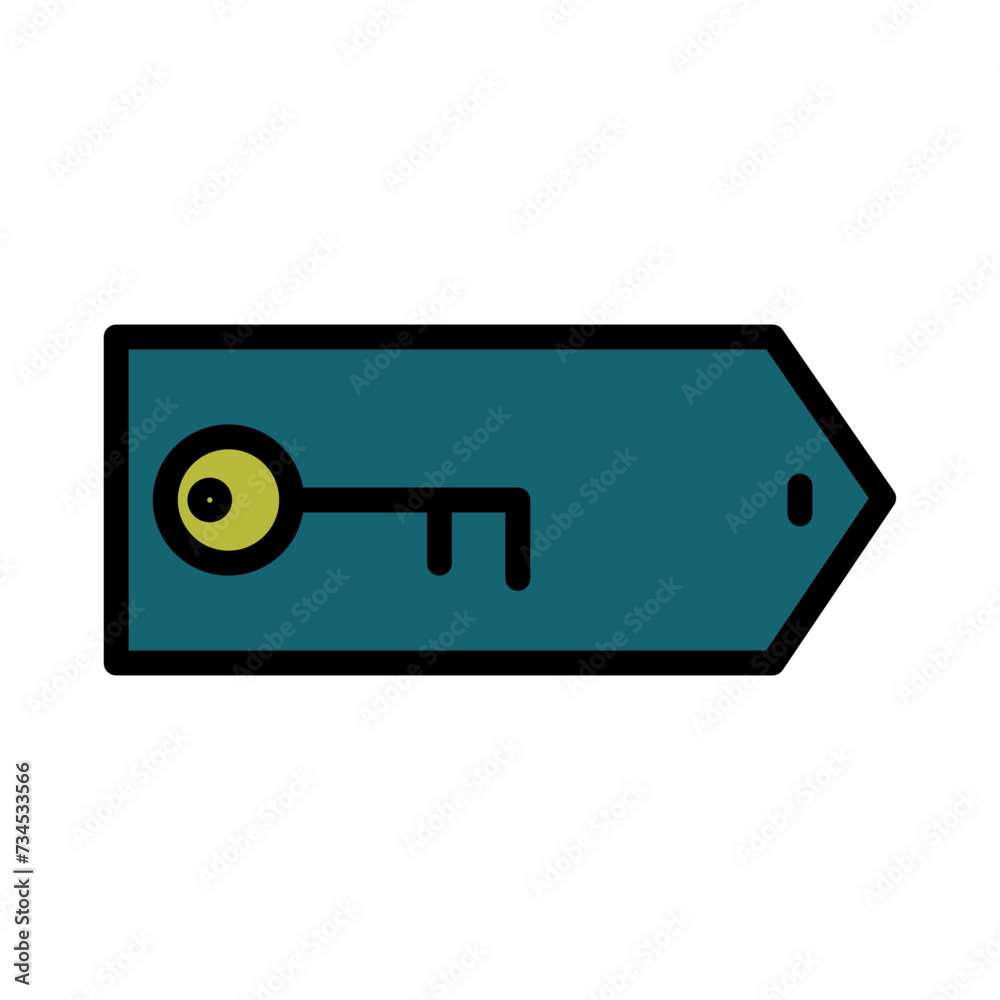 Fototapeta premium Seo Tag Key Filled Outline Icon