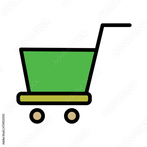 Purchase Shop Trolly Filled Outline Icon