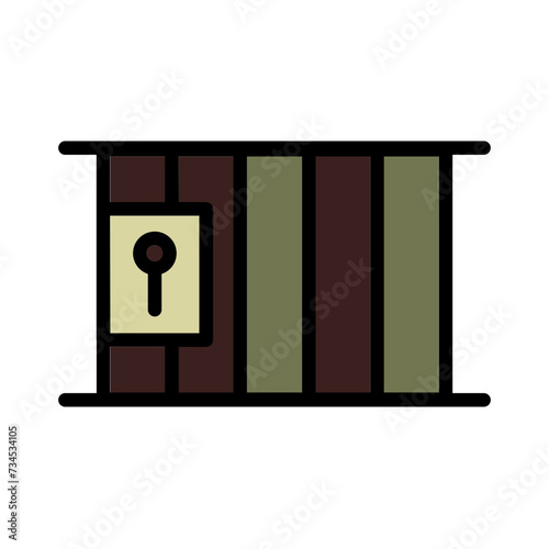 Bars Crime Door Filled Outline Icon