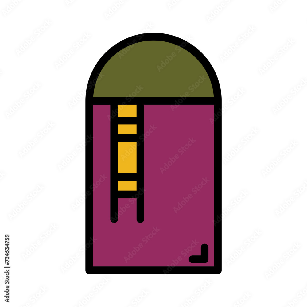 Farm Ranch Silo Filled Outline Icon Farm Ranch Silo Filled Outline Icon