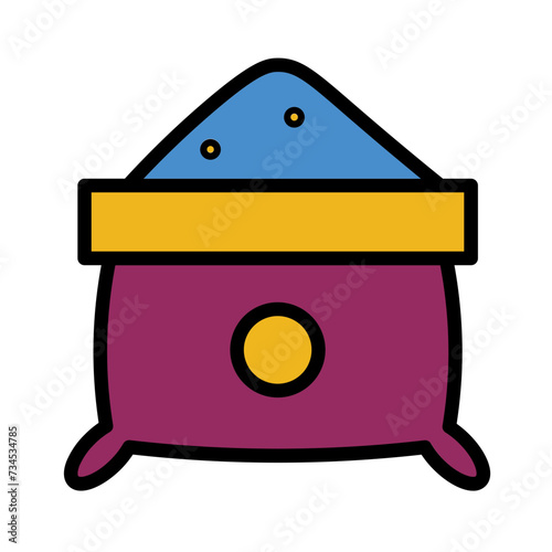 Farming Sack Seed Filled Outline Icon
