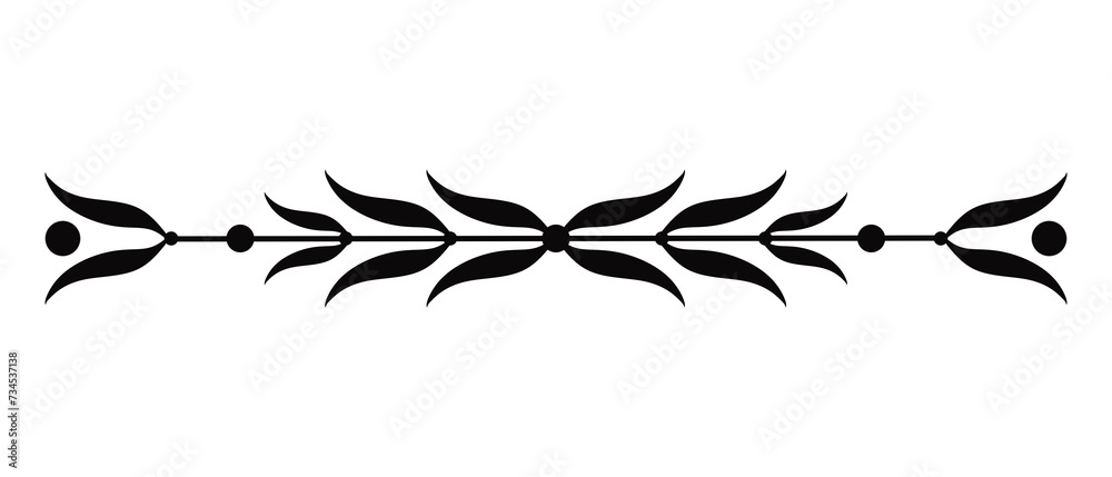 Obraz premium Black Text Divider Isolated on White