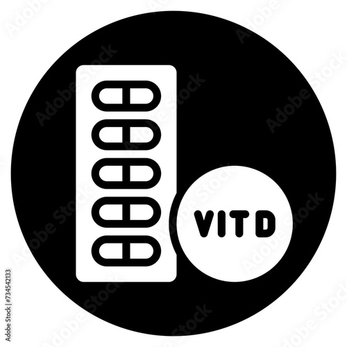 vitamin d glyph icon
