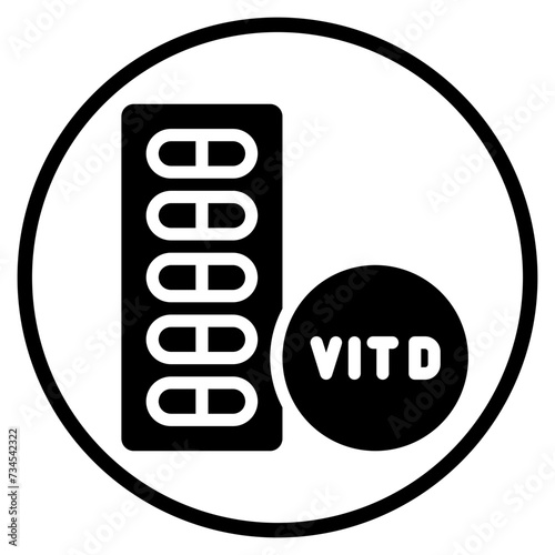 vitamin d glyph icon