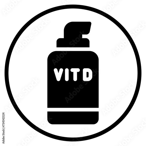 vitamin d glyph icon