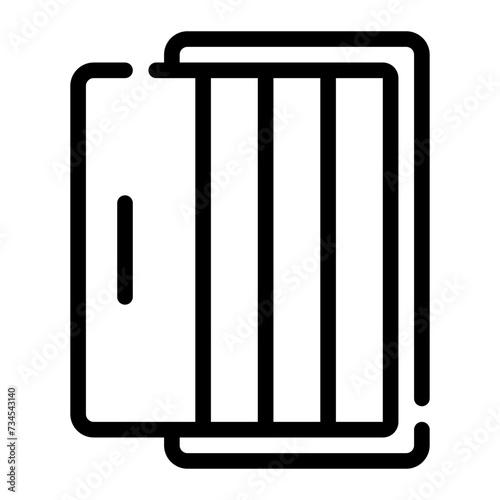 vertical cabin line icon