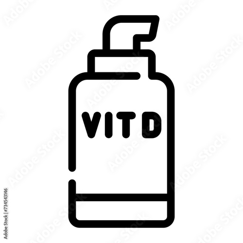vitamin d line icon