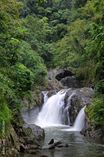 Bushwalking at the Crystal Cascades near Cairns  Queensland  Australia