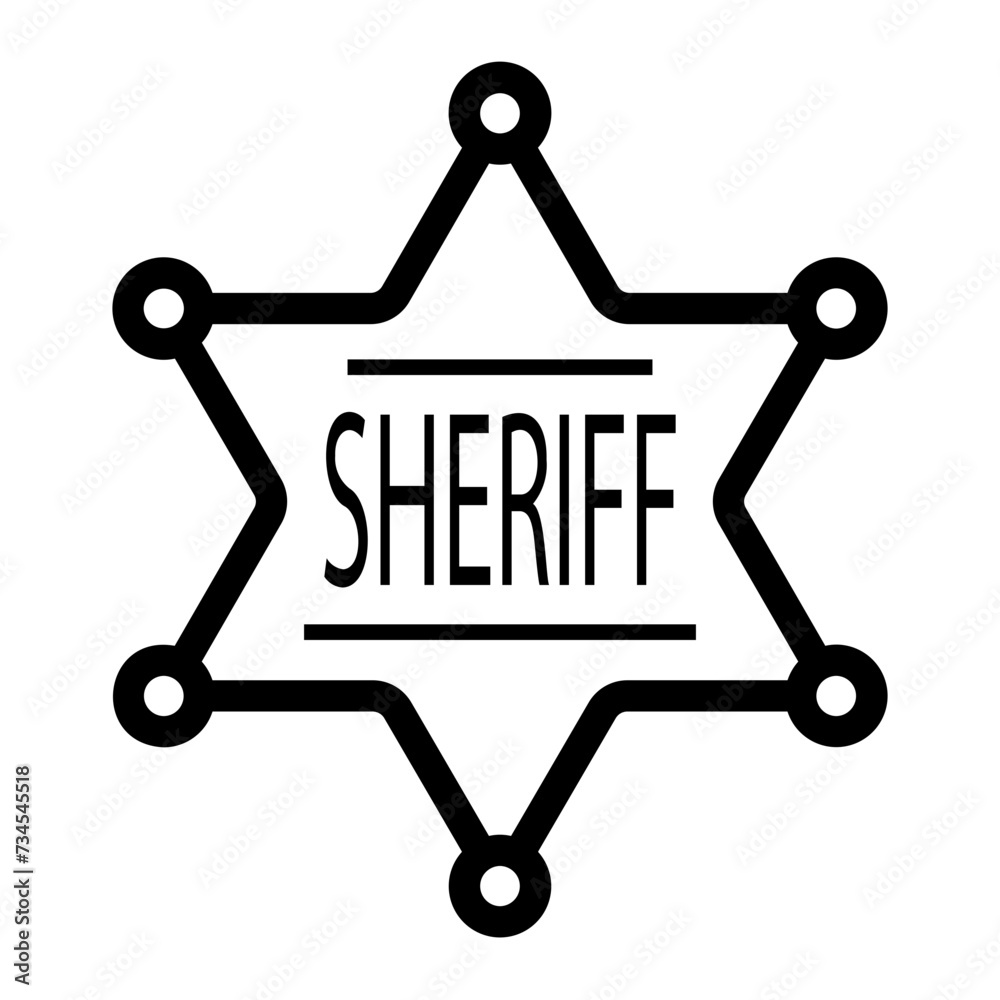sheriff badge icon sheriff badge icon