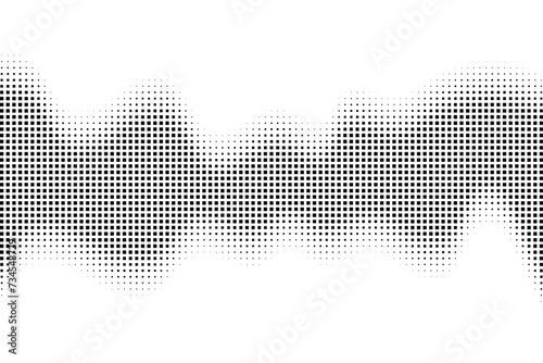 Calming rhythms halftone background abstract waves vector design in black color