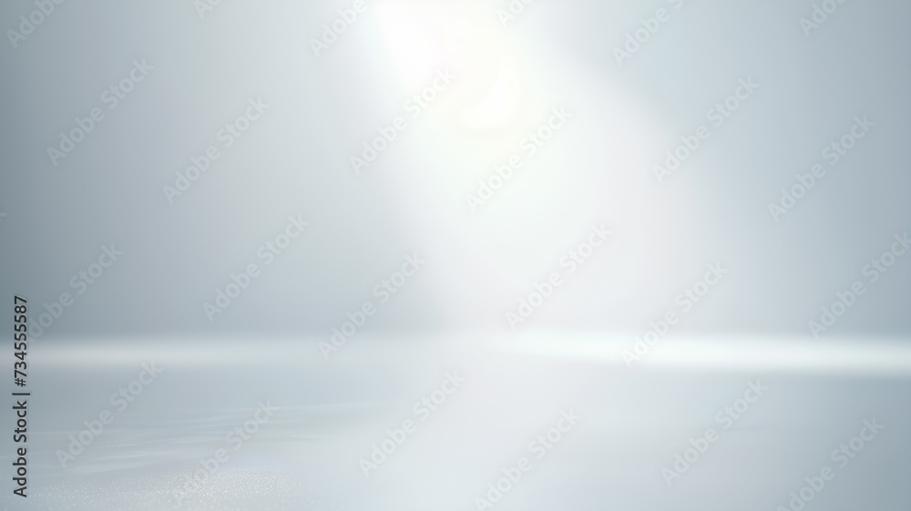 Sunshine pierces through the haze over a calm ocean, creating a serene atmosphere suitable for backgrounds and peaceful themes.
