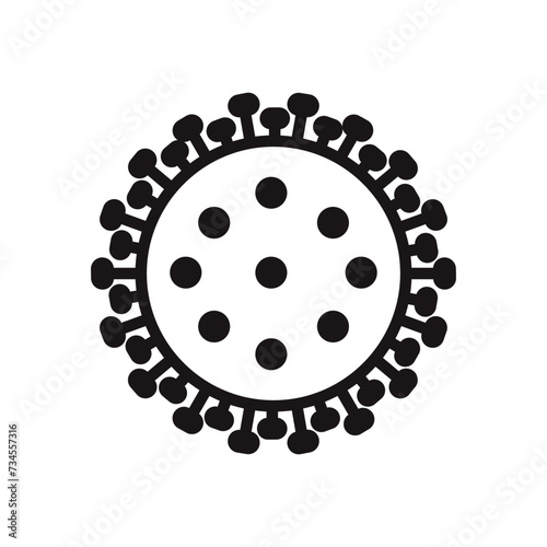 Hand-drawn corona virus illustration with doodle style vector isolated. Covid-19 cartoon element