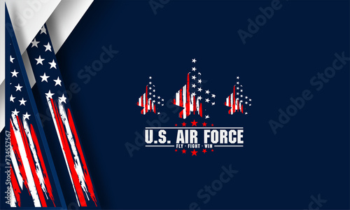 US Air Force Birthday September 18th Background Vector Illustration photo