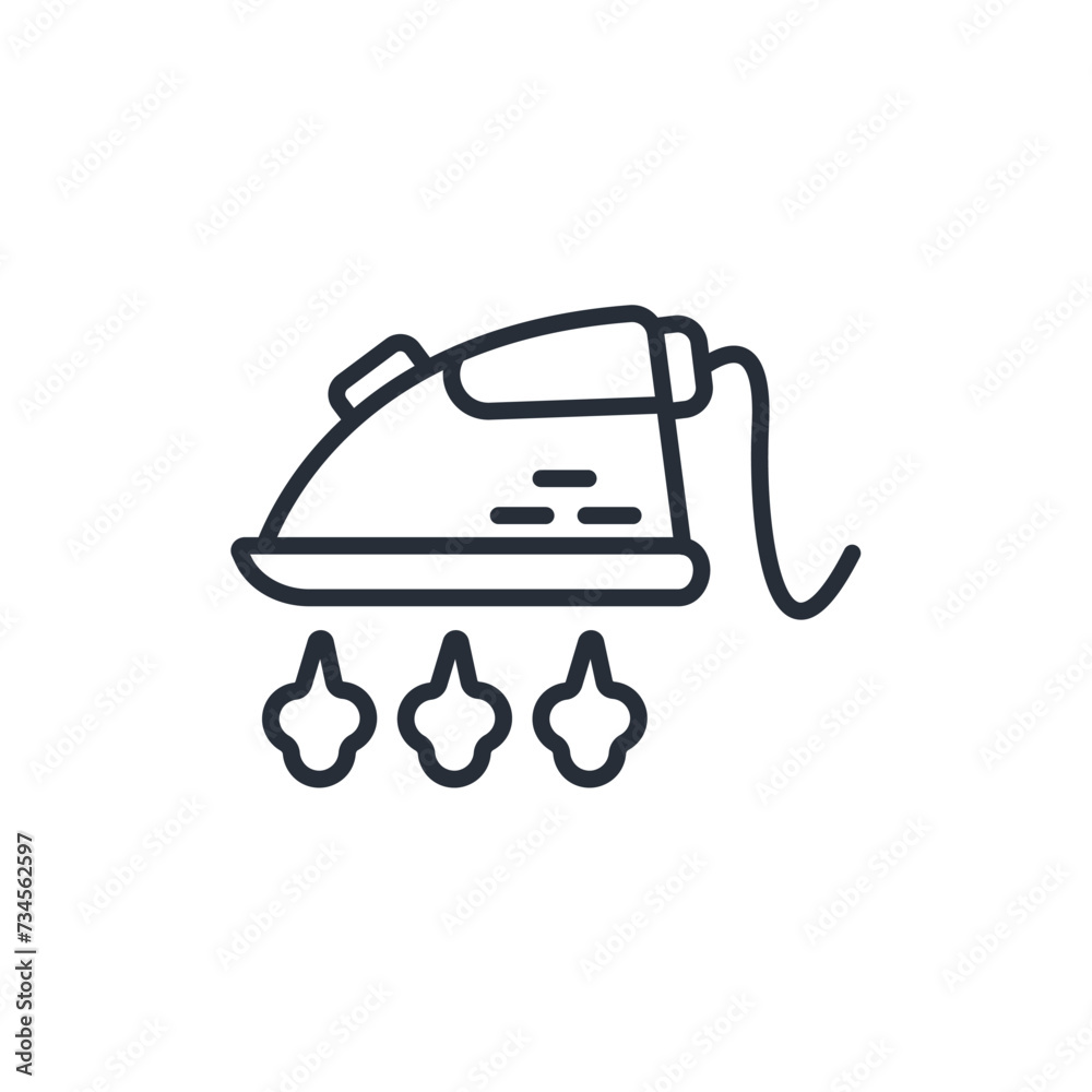 clothes iron icon. vector.Editable stroke.linear style sign for use web design,logo.Symbol illustration. clothes iron icon. vector.Editable stroke.linear style sign for use web design,logo.Symbol illustration.