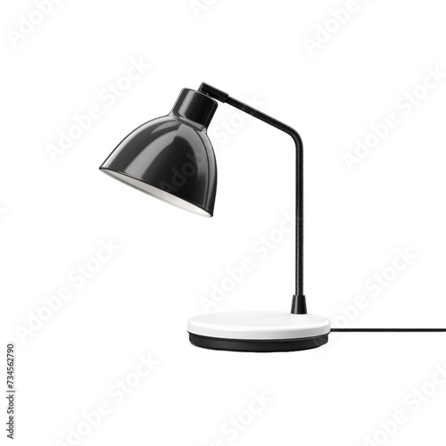 Black and White Desk Lamp on White Background