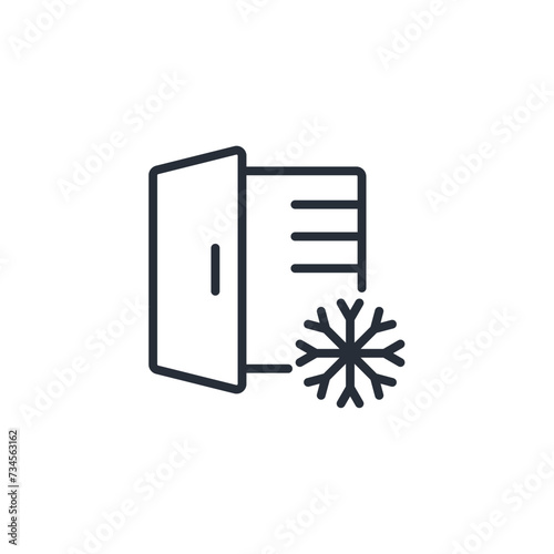 freezer icon. vector.Editable stroke.linear style sign for use web design,logo.Symbol illustration.