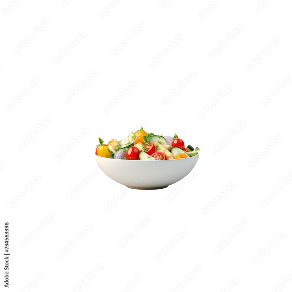 White Bowl Filled With Salad on White Table